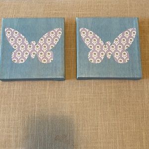 Pottery barn kids butterfly canvases